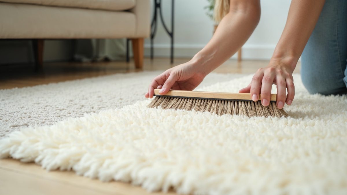 Entretien d'un tapis de salon